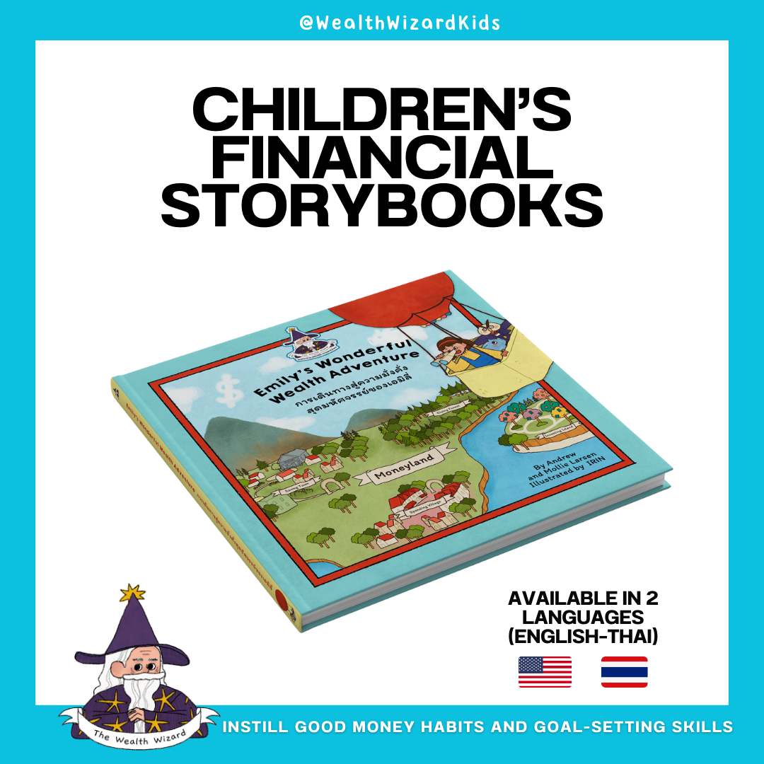 Parent and child reading a kids money book together to teach financial literacy at home